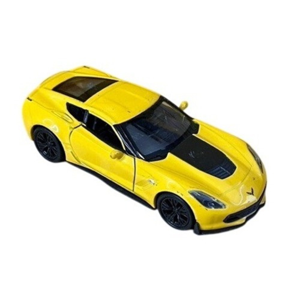 Best Brands Chevrolet Corvette Z06 Yellow Black Stripe Diecast Model Car C7